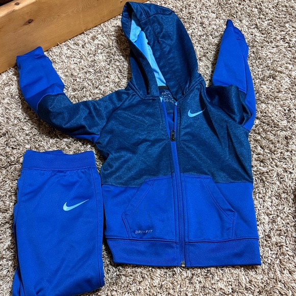 Nike Blue Tracksuit with Festive Sweater and Hat - Picture 3 of 3